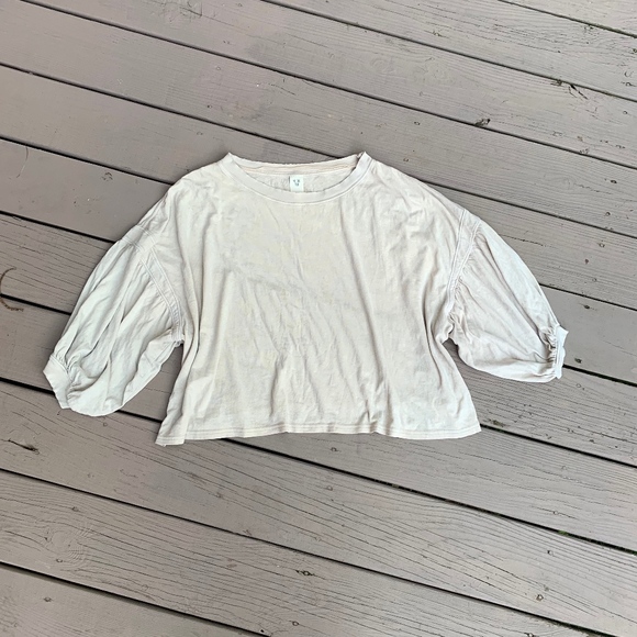 Free People Women's Monday Morning Top Beige Size Large main image 0